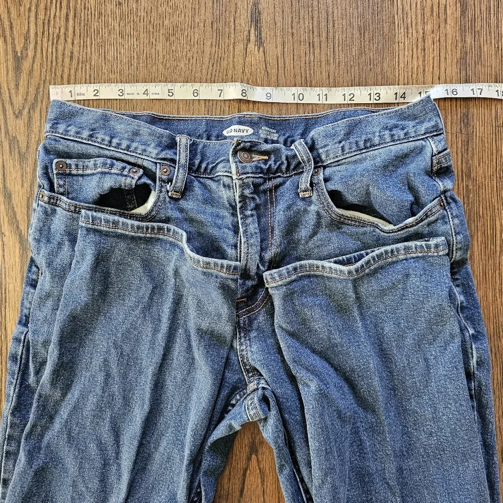 Old Navy Straight Built In Tough Built In Flex Medium Wash Jeans Size Men 32x30